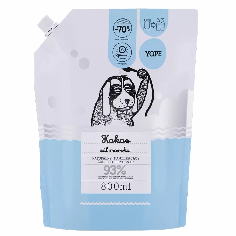 Żel pod prysznic Kokos i Sól Morska refill | Yope