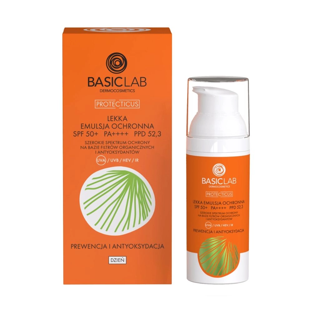 Lekka emulsja ochronna SPF50+ Prewencja i Antyoksydacja | BasicLab