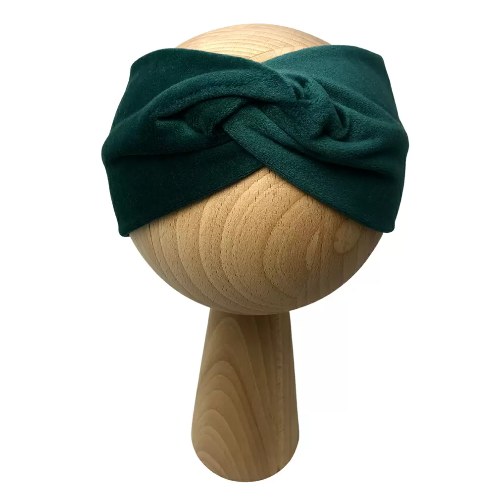 Opaska jesienno - zimowa Turban - szmaragdowy | BoMoye