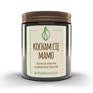 Sojowa świeca zapachowa Kocham Cię Mamo | Bosphaera
