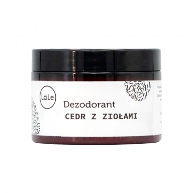 Dezodorant ekologiczny w kremie z olejkiem cedrowym z ziołami | La-Le