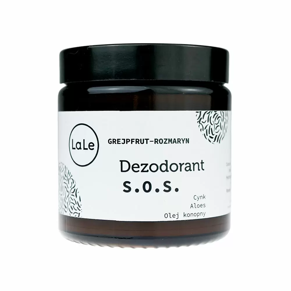 Dezodorant S.O.S. w kremie Grejpfrut i Rozmaryn 120ml (szkło) | La-Le