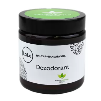 Dezodorant w kremie z sodą oczyszczoną MALINA-MANDARYNKA (szkło) | La-Le