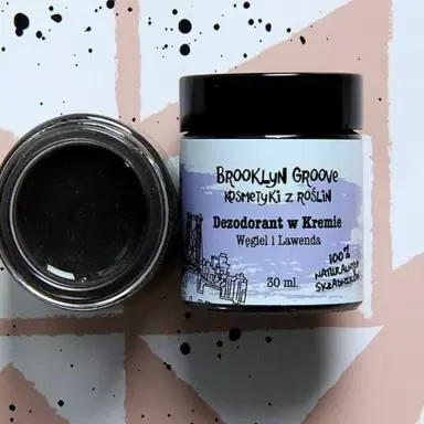 Naturalny dezodorant w kremie - Lawenda i Węgiel z Trawą Cytrynową | Brooklyn Groove