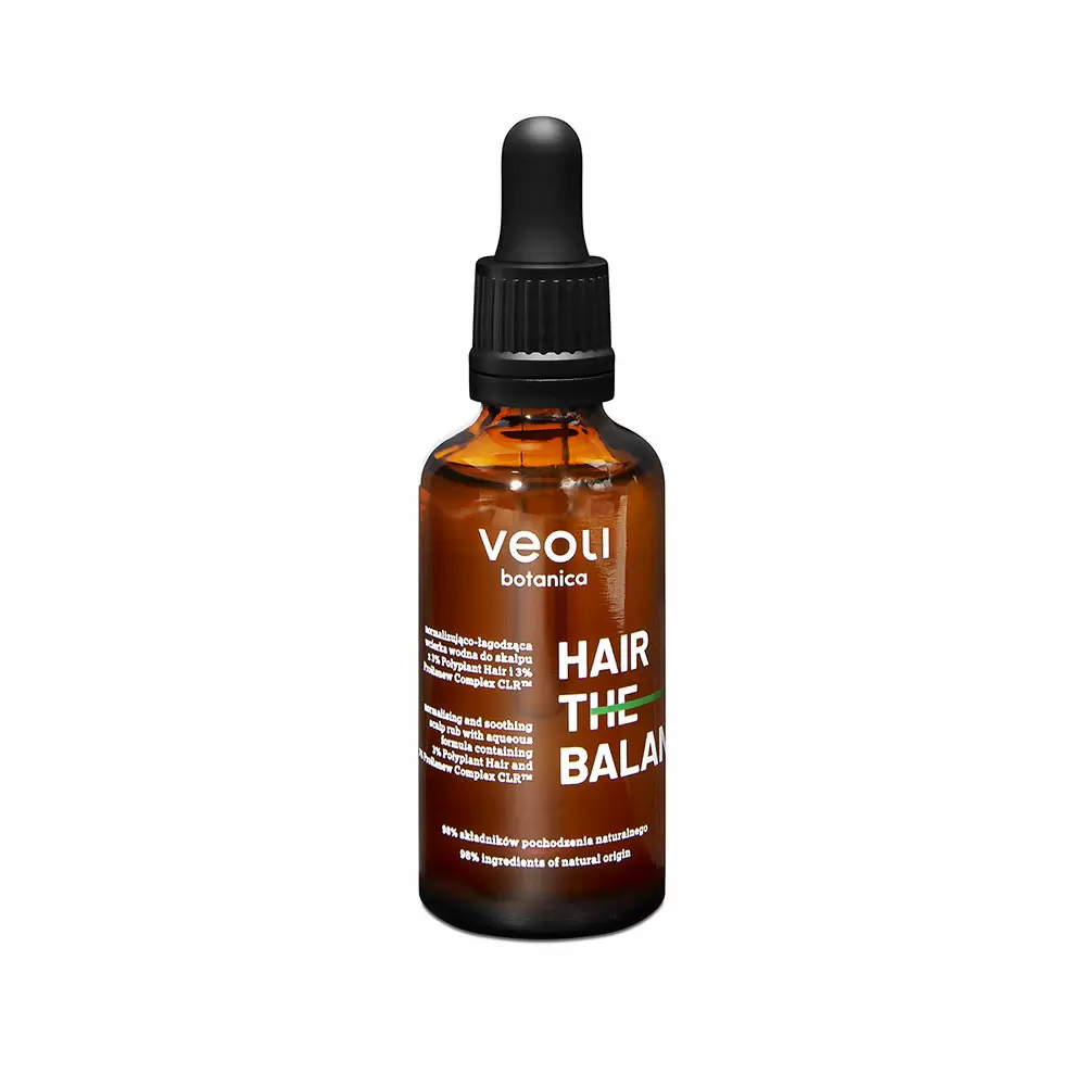 Normalizująco - łagodząca wcierka wodna do skalpu z 3% Polyplant Hair i 3% ProRenew Complex CLR HAIR THE BALANCE | Veoli Botanica