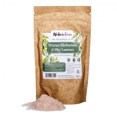 Sól himalajska do kąpieli stóp Drzewo herbaciane i olej laurowy | Naturolove
